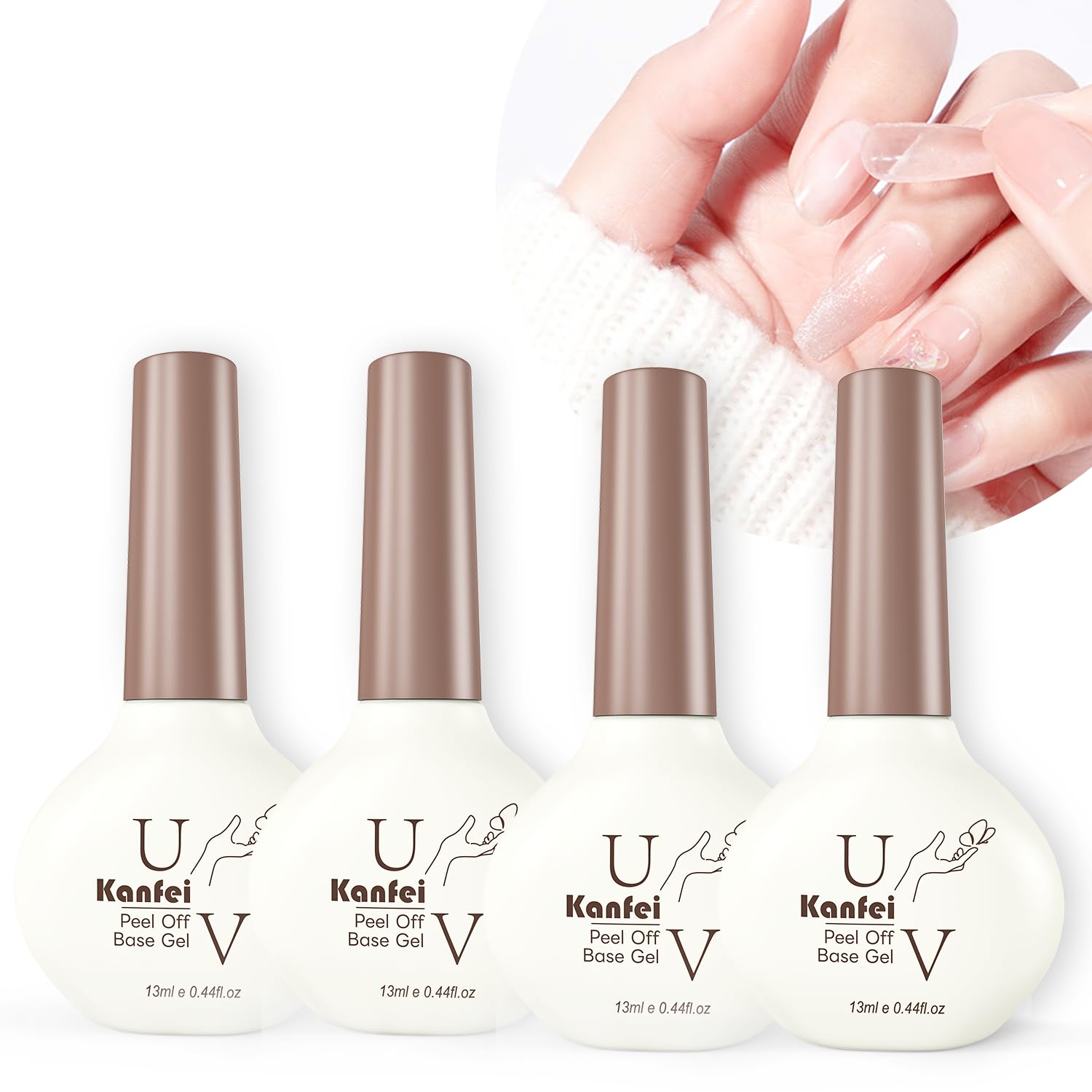 Amazon | kanfei ピールオフ ベースジェル 13ml*4 剥がせる